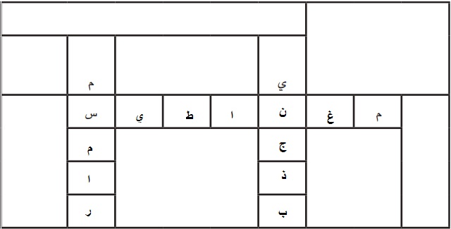 أملأ مربعات الأحجية بالكلمات